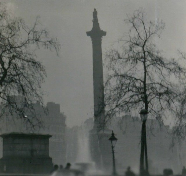 Nelson's Column During the Great Smog of London